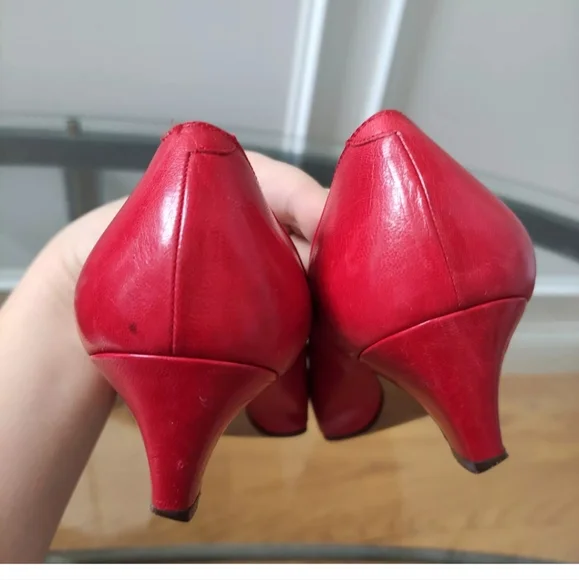Vintage Gucci Kitten Heels Red Pump Retro Y2K Women's 40B